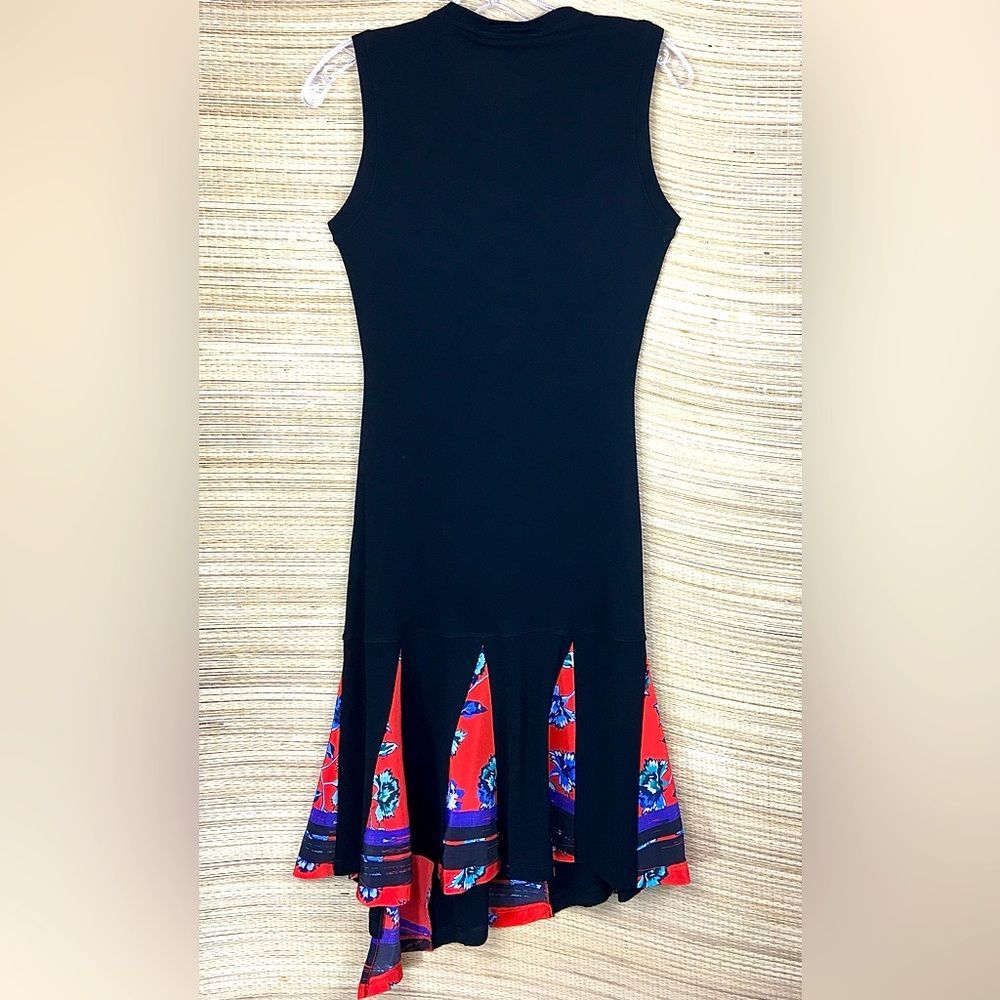 Derek Lam 10 Crosby NEW Silk-Trim Tank Dress Black Made in Portugal Size 8 - Picture 7 of 15